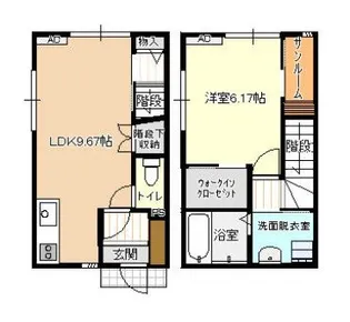ビオラ古定塚A棟の間取り