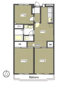 イトーピラ向ヶ丘壱番館【2階】の間取り
