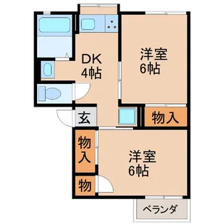 ロイスタ南栄【2階】の間取り
