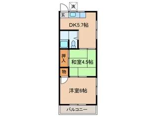 サンドエル吉田【2階】の間取り