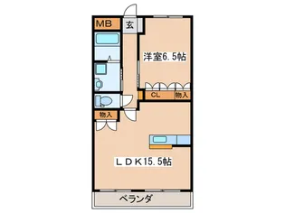 スカイヒルズ【3階】の間取り