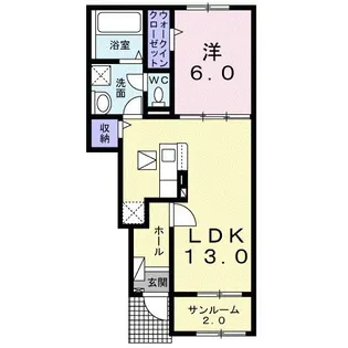 グリーン プロムナード【1階】の間取り