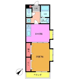 シャンテ薫【1階】の間取り