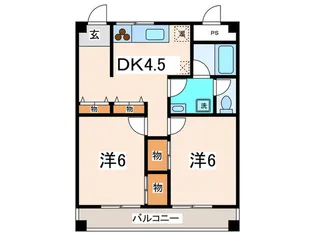 パ-クテラス鎌倉岡本【4階】の間取り
