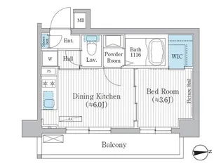 イプセ目黒祐天寺【2階】の間取り