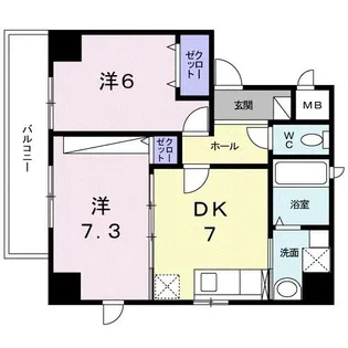 エムズシャングリラ【3階】の間取り