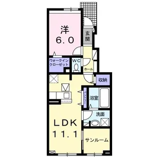 ワイレアII【1階】の間取り