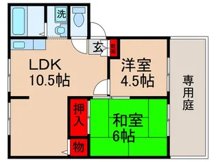 ジョイフルコンフォ-トA棟【1階】の間取り