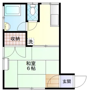 コーポラス森B【1階】の間取り