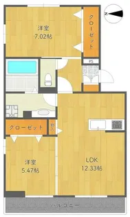 プレジデント秋II【2階】の間取り