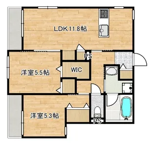 仮称)観音2丁目ヘーベルメゾン東棟【1階】の間取り