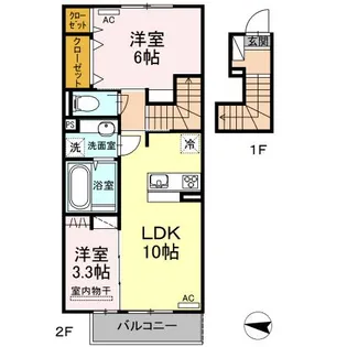 シャルム花立【2階】の間取り