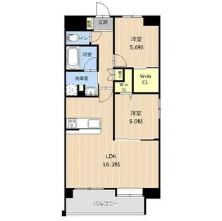 LIBTH京町【7階】の間取り