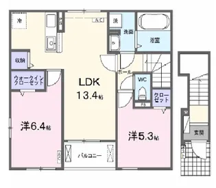 サファイア【2階】の間取り