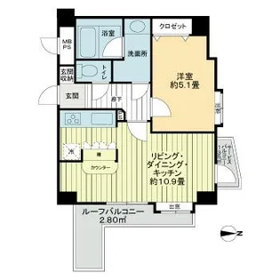 ライオンズマンション町屋第3【6階】の間取り