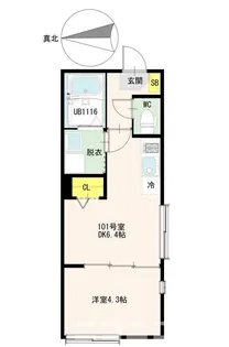 アーバンネクサス北千住【1階】の間取り