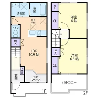 azur bois(アジュール ボワ)の間取り