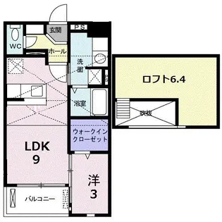 リバ・シティ夢咲I【2階】の間取り
