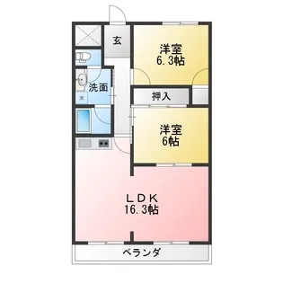 MKタウン江場 A棟【4階】の間取り