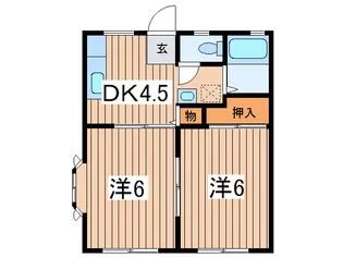ジュネスエリ【1階】の間取り