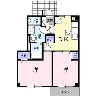 ウェスト・カルティエ【1階】の間取り