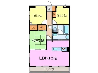 ラフィーネ到津学園通り【11階】の間取り