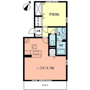 エレガント湘南【1階】の間取り