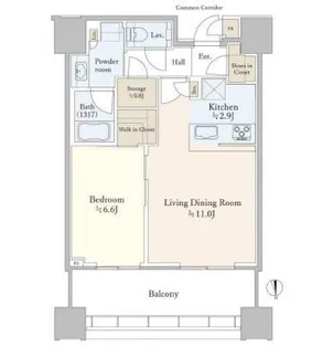 白金ザ・スカイ 東棟【24階】の間取り