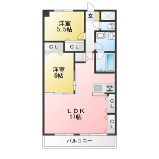 フローレンス三河安城【7階】の間取り