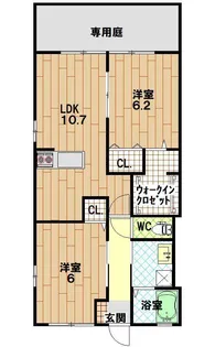 メゾン秀C【1階】の間取り
