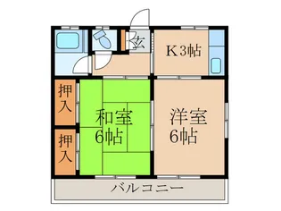 中島コ-ポ【1階】の間取り