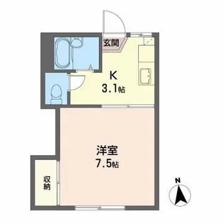 ホワイトパレス青葉A【1階】の間取り