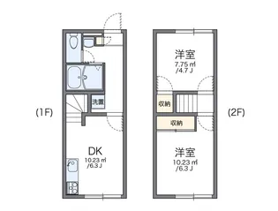 レオパレスレイクウエストの間取り