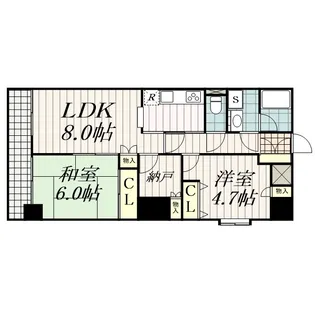 コスモ千葉中央マンション【10階】の間取り