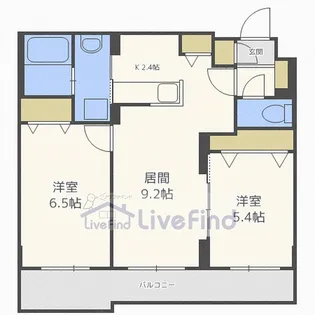 平岸リバーサイド【3階】の間取り
