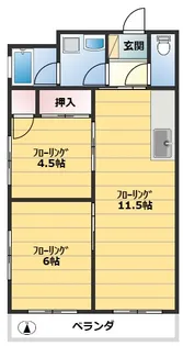 中丸ハイツ【5階】の間取り