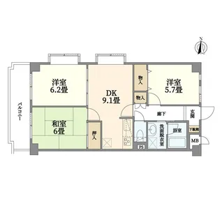 エンゼルハイム一ツ家第2【4階】の間取り