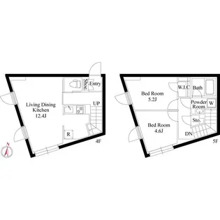 アバンティア中野新橋【4階】の間取り