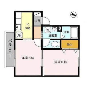 ハイカムール鷹清水A【2階】の間取り