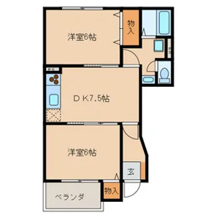 サンジュネス 1【1階】の間取り