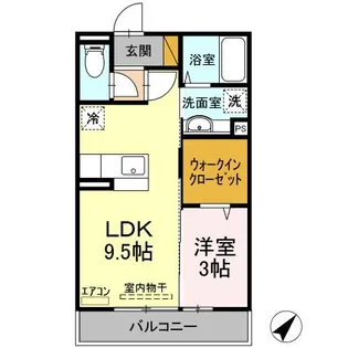 セレーナ並木【1階】の間取り