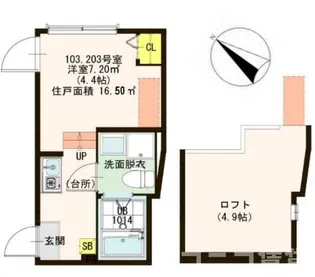 ハーモニーテラス足立III【1階】の間取り