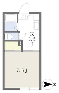 マートルコート雨宮B【1階】の間取り