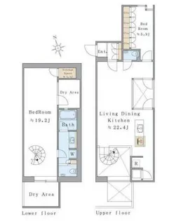 Brillia ist 西麻布霞町【1階】の間取り