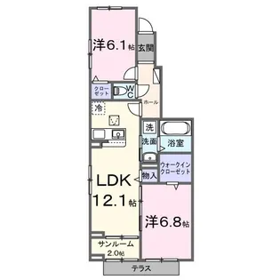 フロントアイムI【1階】の間取り