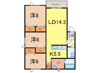クレア2・4【2階】の間取り
