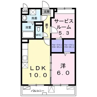 ビューテラス物集女【2階】の間取り