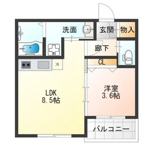 WIN玉出II【1階】の間取り