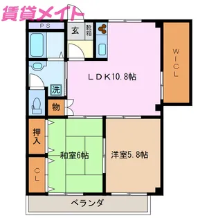 エスパシオ桜 B棟【2階】の間取り