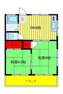 第二鈴太コーポ【2階】の間取り